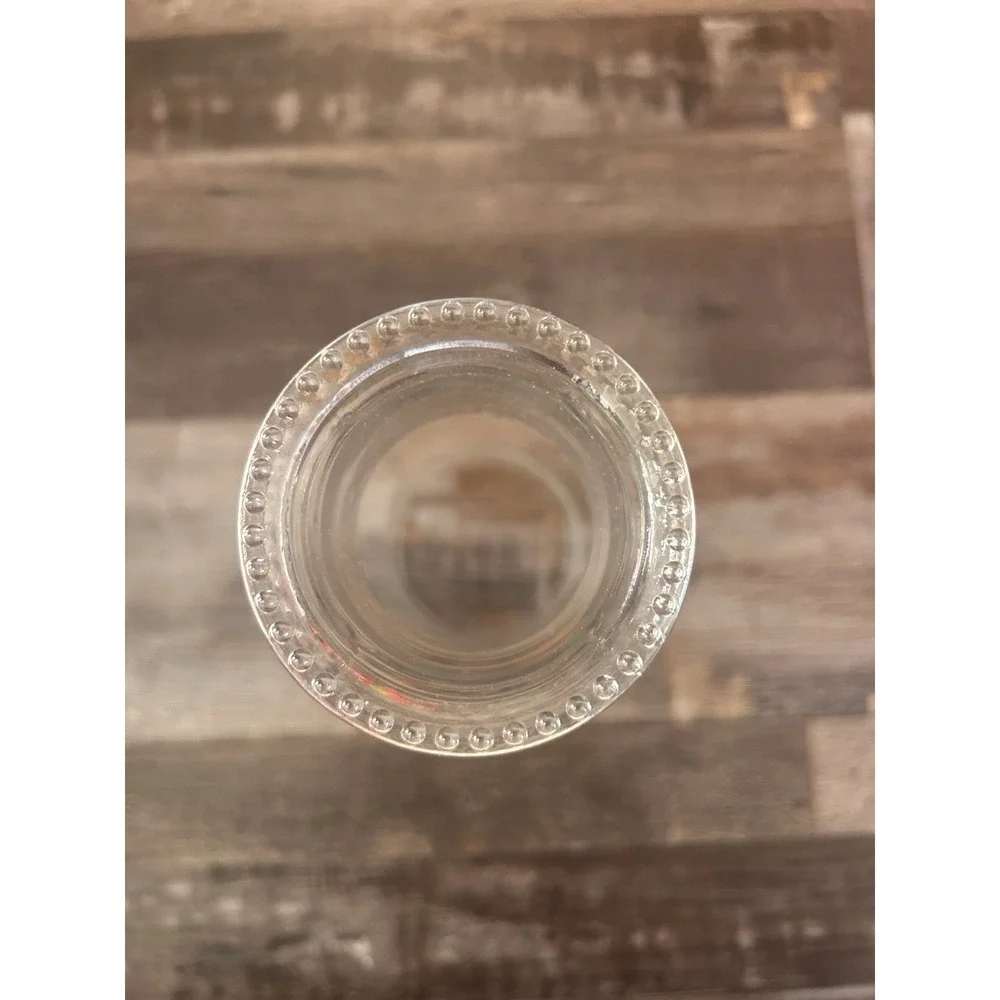 Vintage Garfield 1982 Clear Glass Carafe 16 oz Beaded Rim Cartoon Graphic